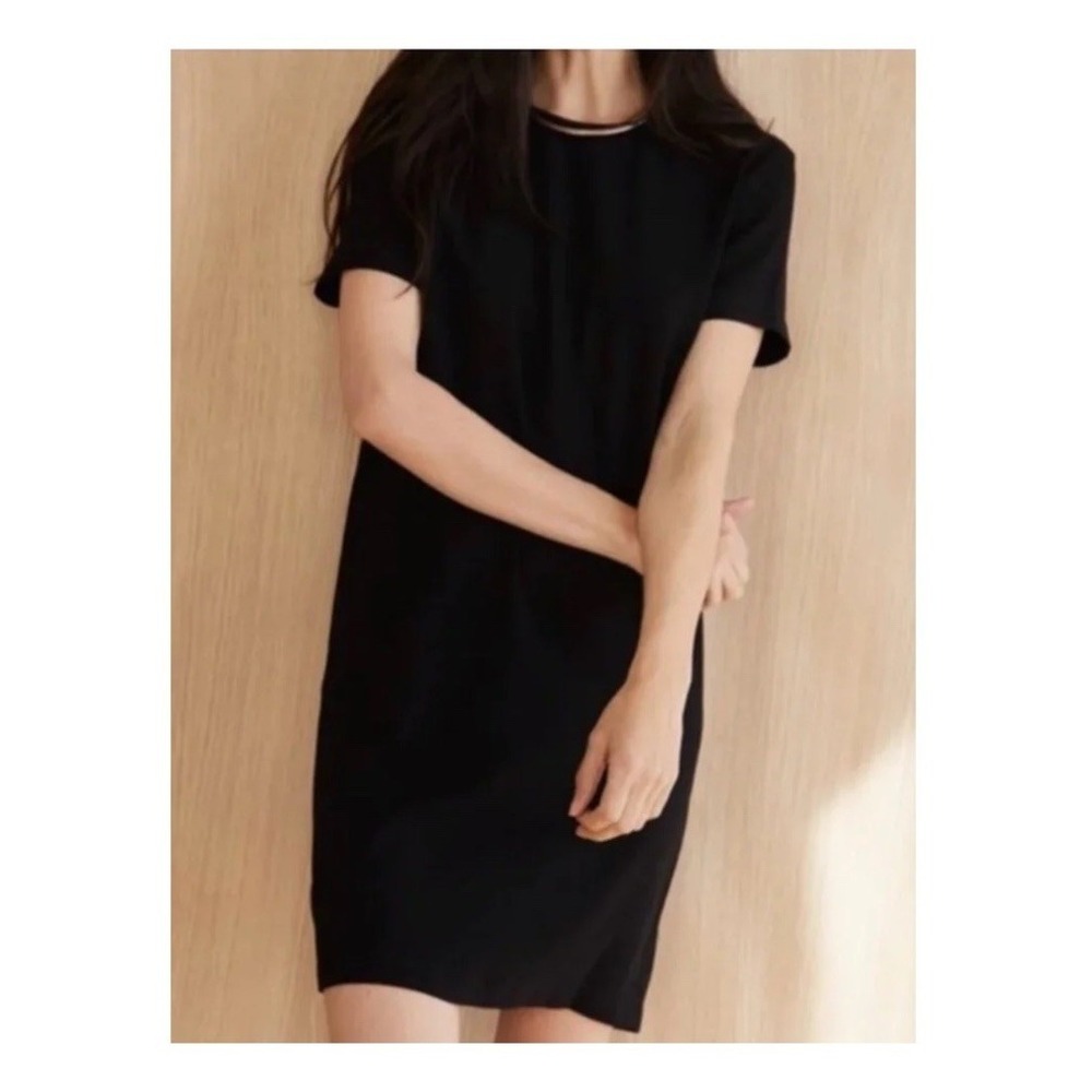 Jenni Kayne Crepe Black Shift Dress Size M